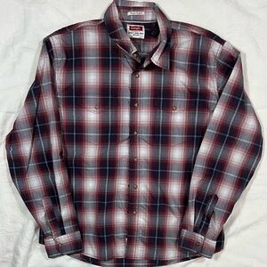 Wrangler Flex for Comfort Plaid Western Snap Shirt Men’s XL